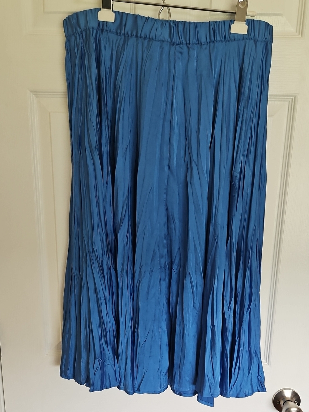J. Jill Pleated Maxi Skirt in Bright Blue